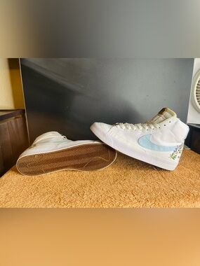 Nike Blazer Mid '77 Indigo 2021 Men's Sneakers Size 9.5 White CI1166-100
